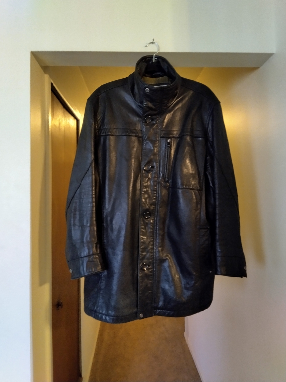 Mark New York Andrew Marc Leather Coat.